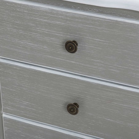 mesita madera gris blanco 45x30x61 cm