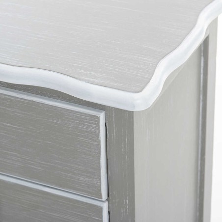 mesita madera gris blanco 45x30x61 cm