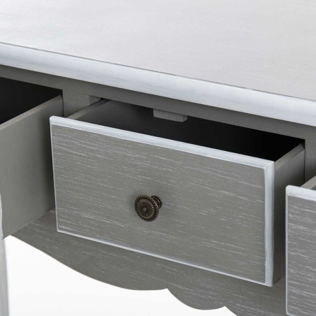 consola madera gris blanco 104x30x78 cm