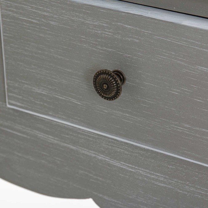 consola madera gris blanco 104x30x78 cm