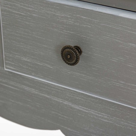 consola madera gris blanco 104x30x78 cm