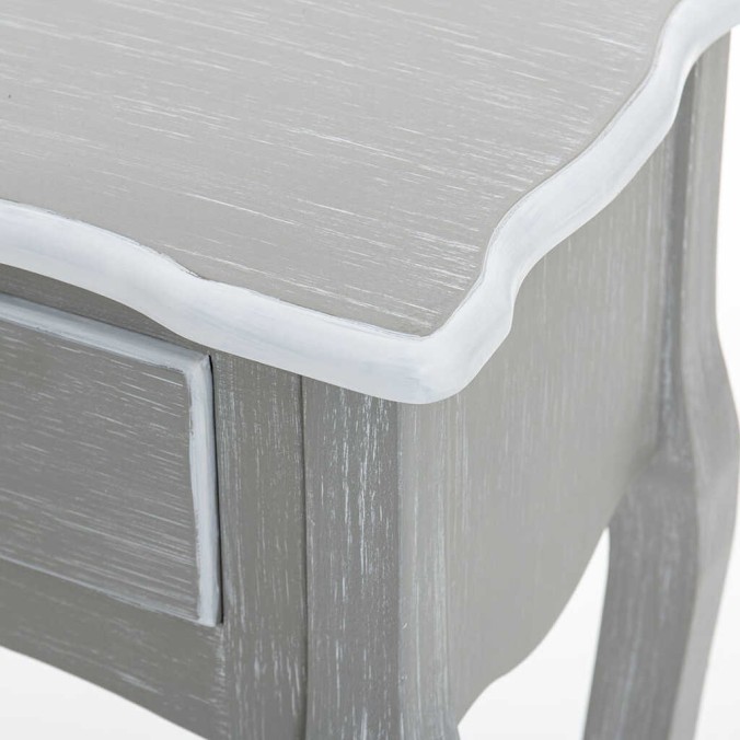 consola madera gris blanco 104x30x78 cm