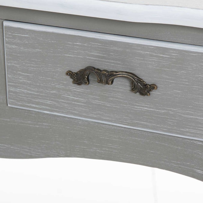 consola madera gris blanco 104x30x78 cm