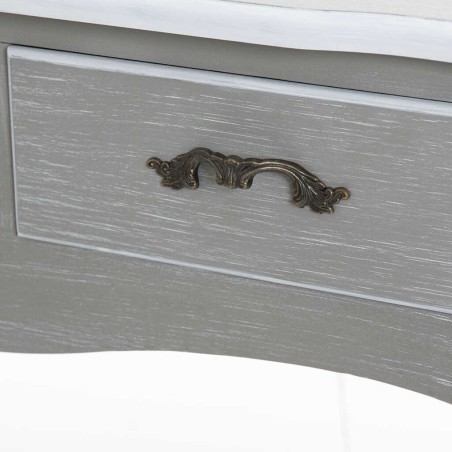 consola madera gris blanco 104x30x78 cm