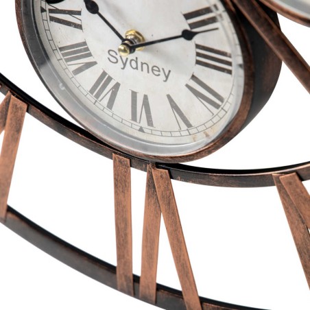 reloj pared metal negro oxido 66x5,5x66 cm