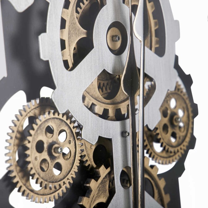 reloj pared metal / cristal  60x8x60 cm