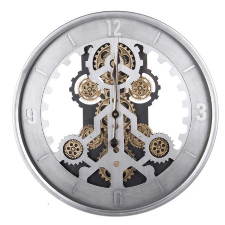 reloj pared metal / cristal  60x8x60 cm