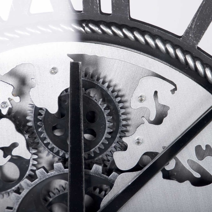 reloj pared metal / cristal 60x8x60 cm