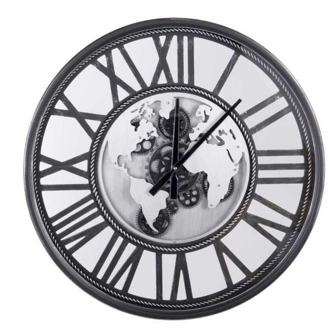 reloj pared metal / cristal 60x8x60 cm