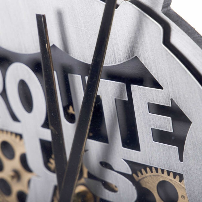 reloj pared metal / cristal 60x8x60 cm