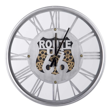 reloj pared metal / cristal 60x8x60 cm