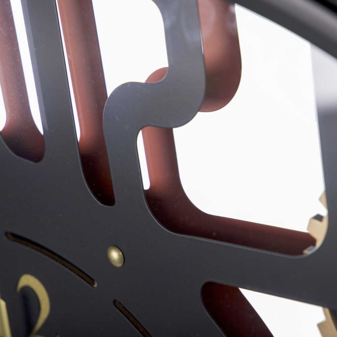 reloj pared metal / cristal 60x8x60 cm