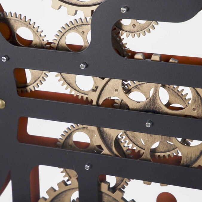 reloj pared metal / cristal 60x8x60 cm