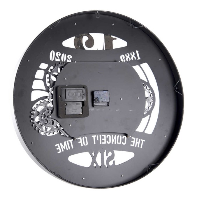 reloj pared metal / cristal 60x8x60 cm