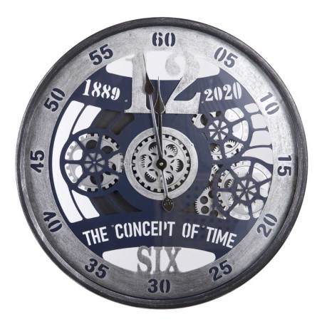 reloj pared metal / cristal 60x8x60 cm