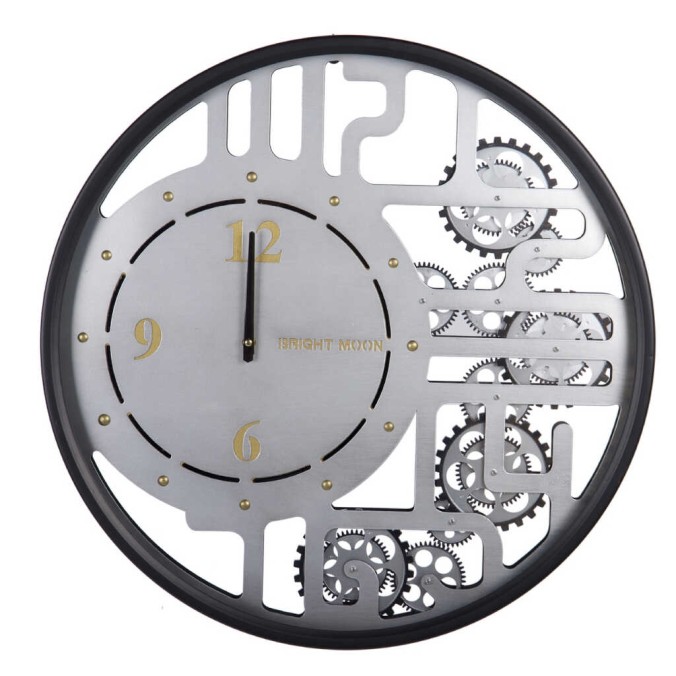 reloj pared metal / cristal 60x8x60 cm