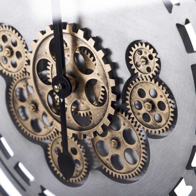 reloj pared metal / cristal 60x8x60 cm