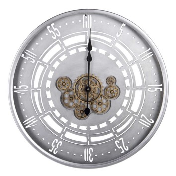 reloj pared metal / cristal 60x8x60 cm