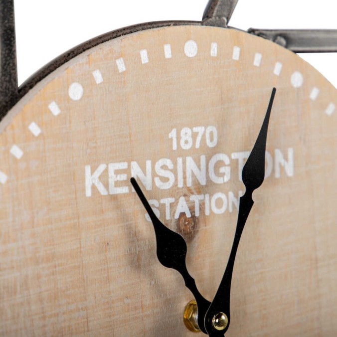 reloj pared mdf metal negro natural 60x5x69 cm reloj pared mdf metal negro natural 60x5x69 cm