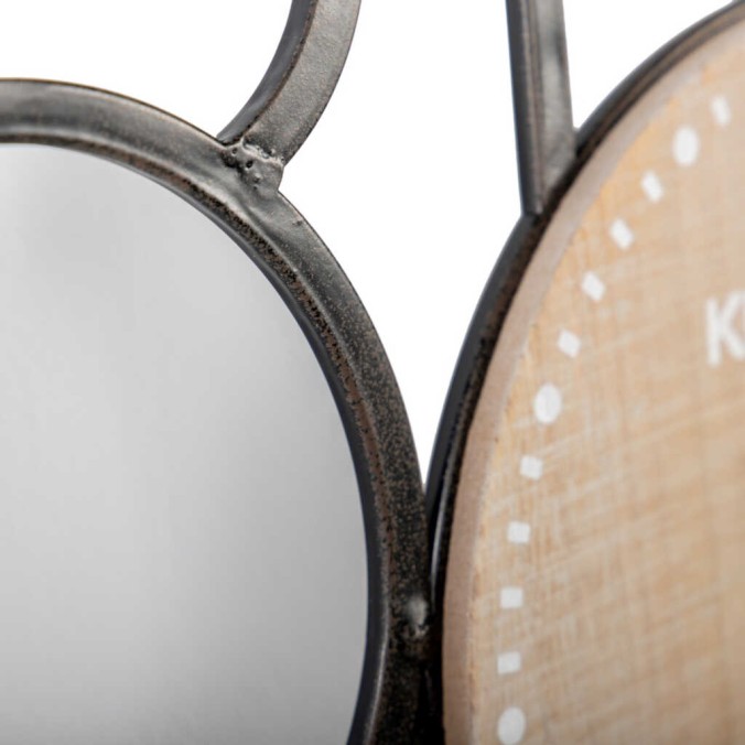 reloj pared mdf metal negro natural 60x5x69 cm reloj pared mdf metal negro natural 60x5x69 cm