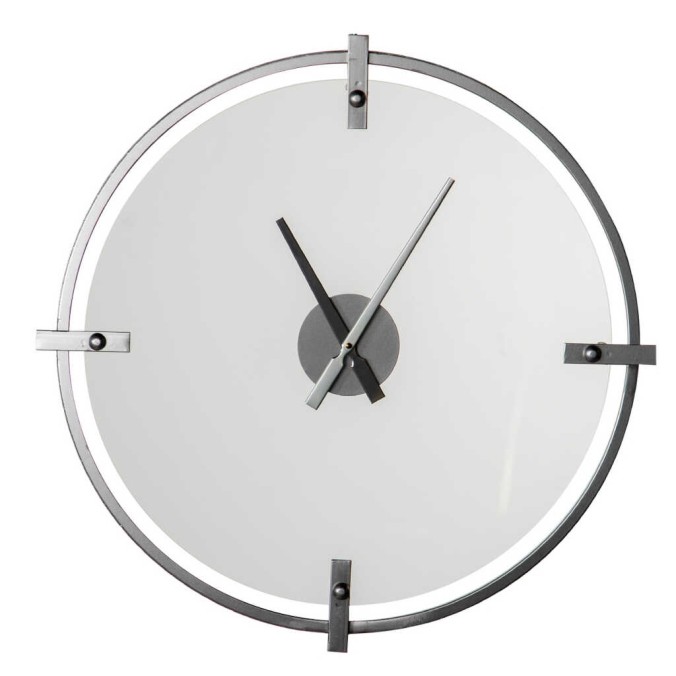 reloj pared metal / cristal 60x6x60 cm