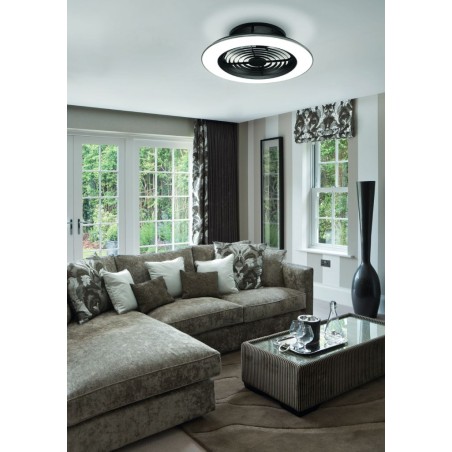 Ventilador de techo con LED Alisio Negro