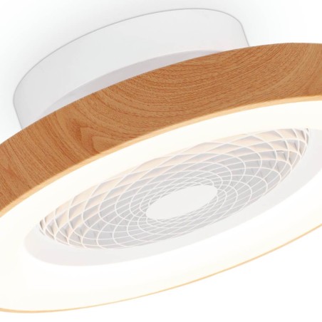 Ventilador de techo con luz LED Tibet Wood MINI