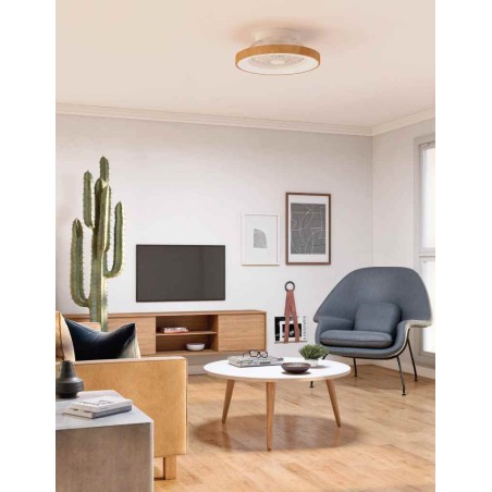 Ventilador de techo con luz LED Tibet Wood MINI