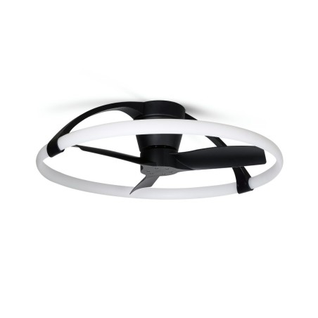 Ventilador de techo Nepal mini negro 75cm luz led