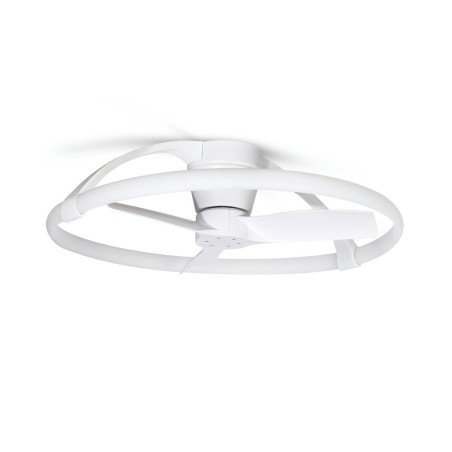 Ventilador de techo Nepal mini blanco 75cm luz led