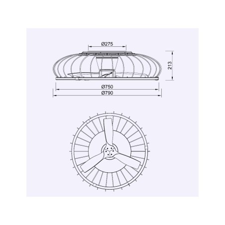 Ventilador de techo NATURE blanco 79cm luz led