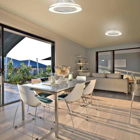Ventilador de techo Samoa blanco con luz led
