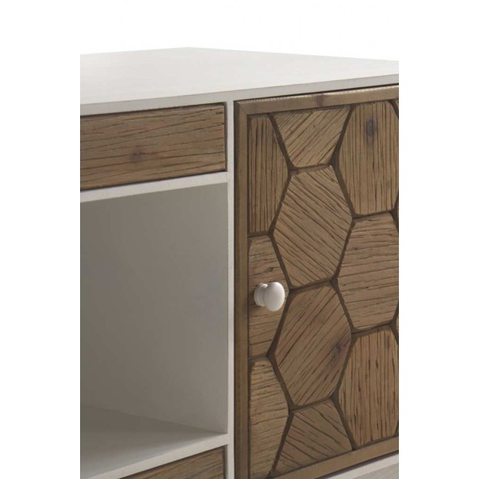 Mueble de televisión trama en relieve de estilo vintage 140x40x50h