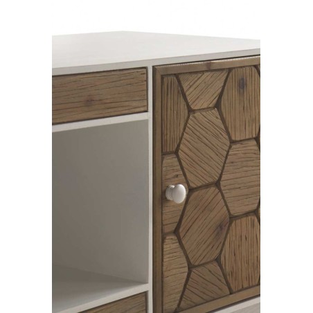 Mueble de televisión trama en relieve de estilo vintage 140x40x50h