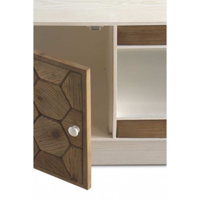 Mueble de televisión trama en relieve de estilo vintage 140x40x50h