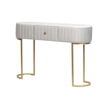 consola velvet-marmol gris-dorado 120x35x80 cm