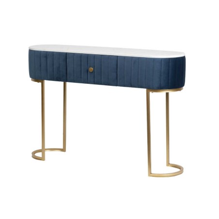 consola velvel-marmol azul-dorado 120x35x80 cm