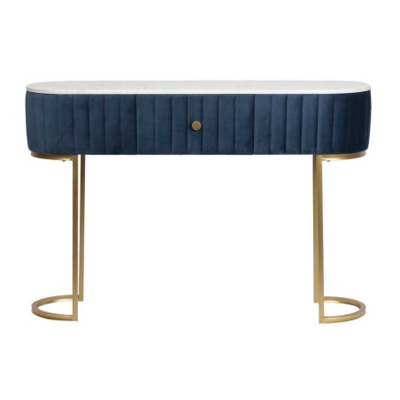 consola velvel-marmol azul-dorado 120x35x80 cm