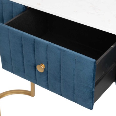 consola velvel-marmol azul-dorado 120x35x80 cm