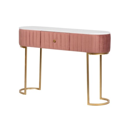 consola velvet-marmol melocoton-dorado 120x35x80cm