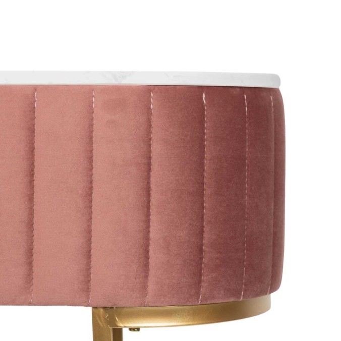consola velvet-marmol melocoton-dorado 120x35x80cm
