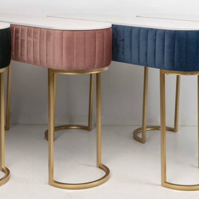 consola velvet-marmol melocoton-dorado 120x35x80cm