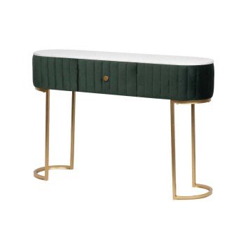 consola velvet-marmol verde-dorado 120x35x80 cm