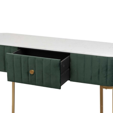 consola velvet-marmol verde-dorado 120x35x80 cm