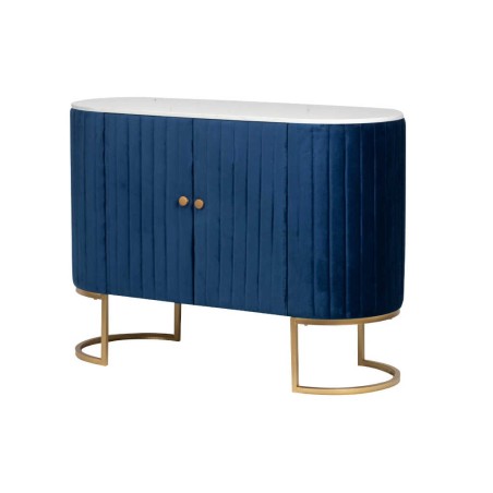 aparador velvet-marmol azul-dorado 120x48x85 cm