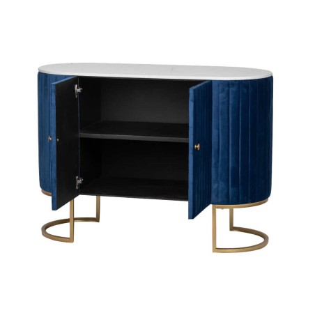 aparador velvet-marmol azul-dorado 120x48x85 cm