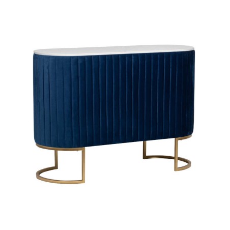 aparador velvet-marmol azul-dorado 120x48x85 cm