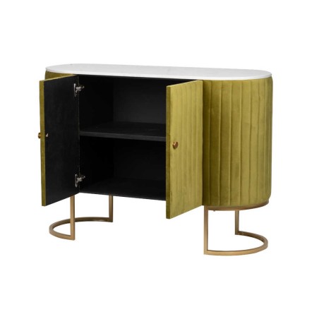 aparador velvet-marmol verde-dorado 120x48x85 cm