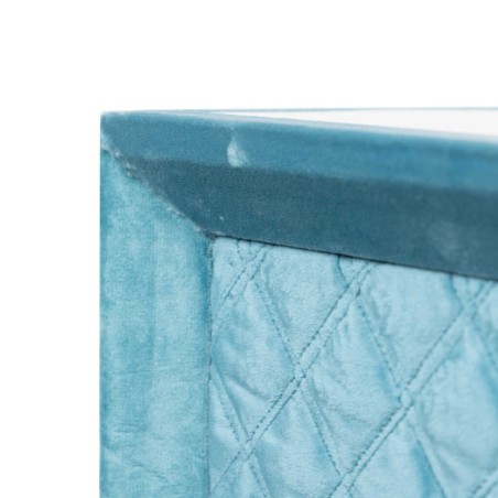 mesita velvet-cristal turquesa-dorado 60x35x75 cm