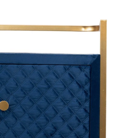 mesita velvet-cristal azul-dorado 60x35x75 cm
